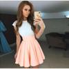 Cute Lace Stitching Dress 2017 Summer Women Fashion Party Girls Lace Dress A Line Mini Dress Vestidos Plus Size 6 Colors GV651