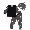 Cute Infant Baby Girl Boy Clothes Deer Tops T-shirt+Pants Leggings Hat 3pcs Outfits Kids Clothing Set 0-24M
