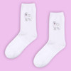 cute harajuku style embroidery dog socks women funny animal korean white sock bulldog/husky/pug pattern socks,calcetines mujer