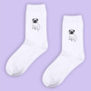 cute harajuku style embroidery dog socks women funny animal korean white sock bulldog/husky/pug pattern socks,calcetines mujer