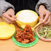 Cute Hamburger Double Tier Bento Lunchbox Burger Box Children School Food Container Tableware Set with Fork Kids Christmas Gift