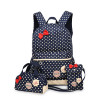 Cute Girls Bow Canvas Backpacks Girls Teenagers School Bags 3 Pcs/Set Schoolbag Large Capacity Dot Printing School Rucksack