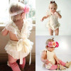 Cute Floral Toddler Baby Girls Romper Sleeveless Cotton Lace Ruffle Jumpsuit Sunsuit Clothes