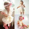 Cute Floral Toddler Baby Girls Romper Sleeveless Cotton Lace Ruffle Jumpsuit Sunsuit Clothes
