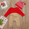 Cute Christmas Romper Jumpsuit+Hat Set Newborn Baby Boy Girl Xmas Reindeer Romper Playsuit Clothes Outfit