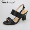 Kickway Sandals women 2017 summer genuine leather sandals women Summer fish mouth sandals shoes Plus size 33-44 drop shipping