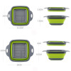 KHGDNOR 2pcs/set Foldable Strainer Basket Collapsible Colander Sets Square Shape Fruit Vegetable Washing Drainer Kitchen Baskets