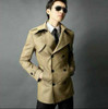 Khaki teenage new arrival slim sexy trench coat men fashion mens medium-long trench coat classic outerwear plus size S - 9XL
