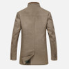 Khaki Turtleneck Casual Men Winter Coat Jacket Wool &amp; Blend Coats 2017 thickening Cashmere Mens Coats Overcoats Plus Size