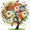 rich tree painting painting with Four Diamond Cross Stitch embroidered diamond diamond paste painting the living room