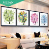 rich tree painting painting with Four Diamond Cross Stitch embroidered diamond diamond paste painting the living room