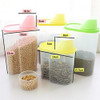 Rice Holder Box Cereal Bean Container Sealed Box with Measuring Cup 1.8/2.5L Kitchen Storage Organizer Grain Storage Container