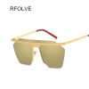 RFOLVE new Men Women Square Sunglasses New Fashion Large Lens Metal Mirror Sun Glasses For Male Female R8097