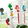 Cute Cartoon suction cup toothbrush holder hooks hanger bathroom set accessories