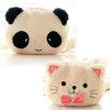 Cute Cartoon Cosmetic Bag Cat Shape Soft Plush Makeup Bag Zipper Pouch Pen Pencil Case Travel Storage Bags Make Up Organizer