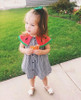Cute Baby Girls Infant Watermalons Plaid Dress Princess Wedding Summer Party Casual Dress
