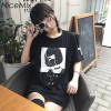 NiceMix Kawaii T Shirt Women Tops 2018 Summer Harajuku Cotton T-shirts Print Girl Plus Size Short Sleeve Tee Shirt Femme