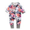Newborn Toddler Infant Baby Girls Floral Clothing Zipper Cute Romper Jumpsuit Long Sleeve Outfit Clothes