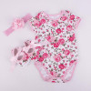 Newborn Toddler Infant Baby Girl Romper Shoe Hairband 3Pcs Outfits Set Clothes New Arrival Girls Rompers