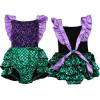 Newborn Toddler Baby Girl Sequins Mermaid Romper Jumpsuit Sunsuit One-Pieces Outfits 0-24M