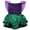Newborn Toddler Baby Girl Sequins Mermaid Romper Jumpsuit Sunsuit One-Pieces Outfits 0-24M