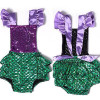 Newborn Toddler Baby Girl Sequins Mermaid Romper Jumpsuit Sunsuit One-Pieces Outfits 0-24M