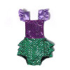 Newborn Toddler Baby Girl Sequins Mermaid Romper Jumpsuit Sunsuit One-Pieces Outfits 0-24M