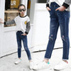 DZIECKO Girls Jeans Spring 2018 Fashion Cartoon Cat Girls Jeans Pants Autumn Children Pencil Pants Kids Trousers Girls Clothes