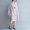 Johnature Women Coats Fashion Trench 2017 Winter New Long Sleeve Women Clothes Button Loose 2 Colour Long Trench