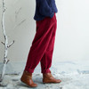 Johnature 2017 Women Corduroy Pants Vintage Spring Autumn Casual Thicken Warm Elastic Waist Loose Cotton Pleated Trousers