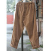 Johnature 2017 Women Corduroy Pants Vintage Spring Autumn Casual Thicken Warm Elastic Waist Loose Cotton Pleated Trousers