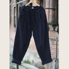 Johnature 2017 Women Corduroy Pants Vintage Spring Autumn Casual Thicken Warm Elastic Waist Loose Cotton Pleated Trousers