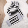 Infant Baby Boys Girls Striped Clothes Hoodie Tops T-shirt+Cotton Pants 2pcs suit newborn baby boys girls clothing sets Infant Baby Boys Girls Striped Clothes Hoodie Tops T-shirt+Cotton Pants 2pcs suit newborn baby boys girls clothing sets