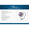 3ct Natural Mystic Fire Rainbow Topaz Engagement Wedding Ring Women Solid Genuine 925 Sterling Silver 2015 New Fine Jewelry Hot
