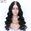 36C Body Wave U Part Human Hair Wig 100% Brazilian Hair Natural Color Middle Openning 1*3 Inches Size Wig for Black Women