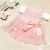 Baby Kids Girls Lace Bowknot Flower Dress Princess Dress Formal Party Tutu Dress Children Clothes 5 Colors