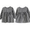 Baby Kid Girls Casual Plaid Dress Long Sleeve Princess Children Clothes