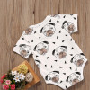 Baby Infant Toddler Newborn Boys Girls Short Sleeve Romper Clothes Outfit Cute Dog Jumpsuit