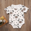 Baby Infant Toddler Newborn Boys Girls Short Sleeve Romper Clothes Outfit Cute Dog Jumpsuit