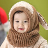 Baby Hats Cute Toddler Crochet Beanie Kids Girls Boys Hats Coif Hood Kintted Woolen Scarves Caps Winter Warm Cap Lamb Fur Hats
