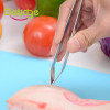 Delidge 1 Pc Fish Bone Tweezer Stainless Steel Feathers Pig Hair Clip Fish Bone Remover Pincer Puller Tweezer Tongs