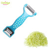 Delidge 1 pc 2 in 1 Vegetable Peeler Plastic+ Stainless Steel Double Used Carrot Potato Peeler Cabbage Cucumber Shredder Slicer