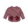 DB3984 davebella autumn baby boys red t-shirt kids red striped tops boys tees kids t shirt