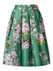 DayLook Chic Summer Style Skirts Womens Elegant Sakura Floral Print High Waist Vintage Tutu Skater Pleated Skirt 5 Colors Saia