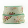 David accessories width:40mm linen ribbon plaid flower ANCHORS 25 yards,DIY handmade materials,25Yc2083
