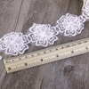 David accessories organza Lace ribbon flower pearl Trim Embroidery Sewing Fabric Ribbon DIY Garment Accessories,1Yc2488