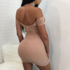 Wantmove women sexy double lined scrunch lace up dress 2018 summer club party back zipper women sheath mini dresses XD941