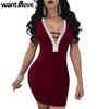Wantmove Sexy Women Sequins Lace Up Dress Backless 2018 Summer Fashion Vestidos Elegant Club Party Mini Dress JZ156