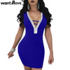 Wantmove Sexy Women Sequins Lace Up Dress Backless 2018 Summer Fashion Vestidos Elegant Club Party Mini Dress JZ156
