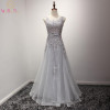 Walk Beside You Pink Prom Dresses Long Gray vestido de fiesta largos de gala vestido formatura longo Lace Long Evening Dresses